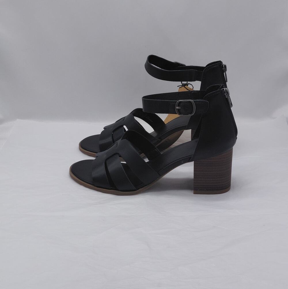 Frye & Co Hollins Womens Dress Sandals Size 10 Black Block Heel Summer Shoes